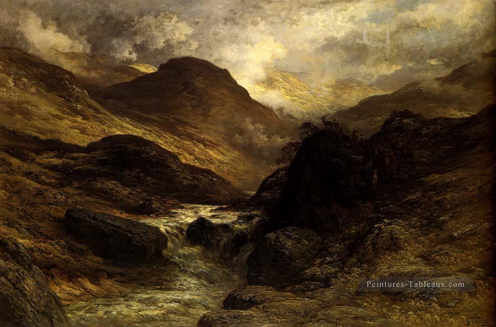 Gorge Dans Les Montagnes Paysage Gustave Dore Peintures à l'huile